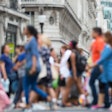 City Crowd Blurred