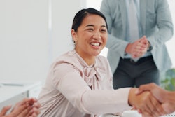 Woman Handshake Applause