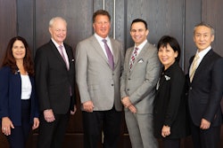 (Left to right) Executive Director Gail Siminovsky; Immediate Past President Dr. Samuel B. Low, MS, MEd; President Dr. James Carreiro; President-elect Dr. Walid Altayeb; Treasurer Dr. Grace Sun; Secretary Dr. Shigeyuki Nagai, PhD.