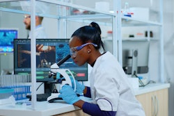 Woman Lab Microscope