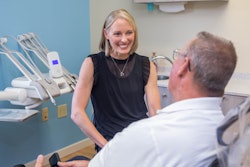 Dr. Taylor talks with one of her patients. Images courtesy of Dr. Cathy Taylor.