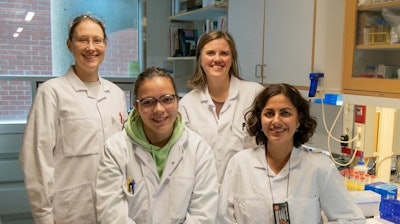 Pictured from left to right are Daria Zaytseva-Zotova, Léa Lecomte, Hanna Tiainen, and Preet Bano Singh. Image courtesy of the University of Oslo.