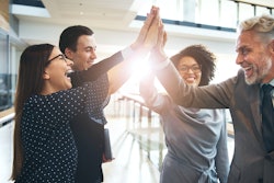 Business Team High Five