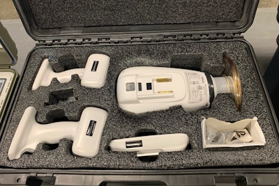 A DFIS sits on display during operational testing at Fort Liberty, NC, on September 12, 2023. The U.S. Army Test and Evaluation Activity partnered with the U.S. Army Medical Materiel Development Activity and 257th Medical Company (Dental Area Support) recently during operational testing of the DFIS, the FPDS, and the dental amalgamator as part of a wider modernization effort to help meet the future frontline dental care needs of U.S. service members. During the operational testing, medical developers and evaluators with USAMTEAC and USAMMDA worked directly with soldiers belonging to the 257th MCDAS to assess the real-world utility of the FPDS, the DFIS, and the dental amalgamator in a field environment. Photo By T. T. Parish. Image and caption courtesy of the U.S. Army/Released.