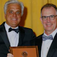 ABOMS Immediate Past President Dr. Bernard Costello is pictured right. The new president, Dr. Pushkar Mehra, is pictured left. Image courtesy of ABOMS.