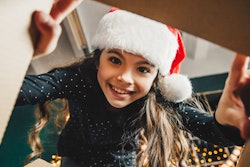Girl Present Santa Hat
