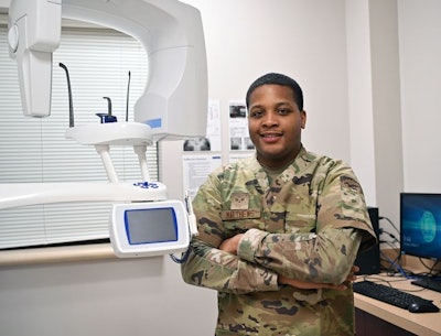 Senior Airman Tabari Matthews, a dental assistant assigned to the 189th Medical Group, Little Rock AFB, AR, was selected as one of the National Guard's Best of 2023. Matthews joined the Guard in 2020, seeking guidance and discipline. Image courtesy of Tech. Sgt. Dana J. Cable/U.S. National Guard; caption courtesy of U.S. National Guard.