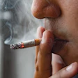 Cigarette Smoker Closeup