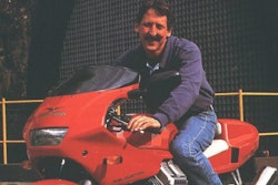 Dr. John A. Wittner poses with the Moto Guzzi Daytona 1000 in 1991. Image courtesy of Moto Officina/Facebook.