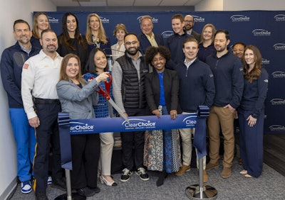 The ClearChoice network celebrated the grand opening of its 100th location in Rochelle Park, NJ. Image courtesy of ClearChoice Dental Implant Center.
