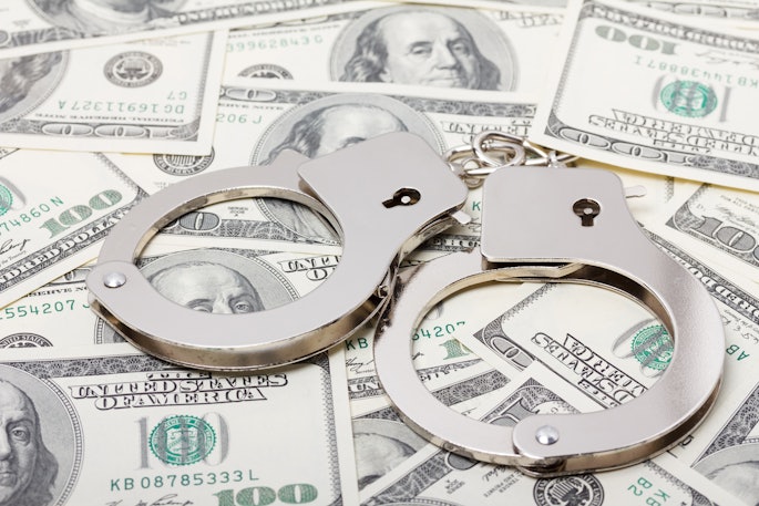 Money Bills Handcuffs