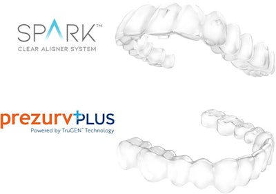 Spark aligners and Prezurv Plus retainers. Image courtesy of Ormco.