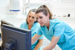 Female Dentists Computer