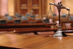 Justice Scales Courtroom