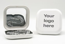 Shopulab.com also offers bulk purchasing of aligner storage cases with your practice's logo customized on the aligner case. Image and caption courtesy of ULab.