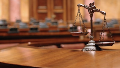 Justice Scales Courtroom