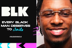 A BLK ad encouraging Black men to smile more. Image courtesy of BLK.