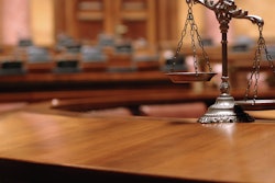 Justice Scales Courtroom