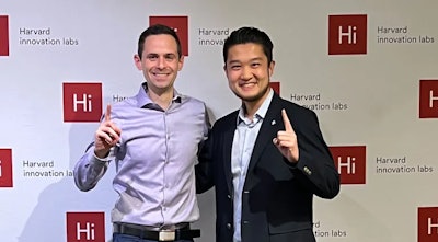 Benjamin Freedman (left) and David Tiansui Wu, developer of DenTAl. Image courtesy of The Harvard Gazette.