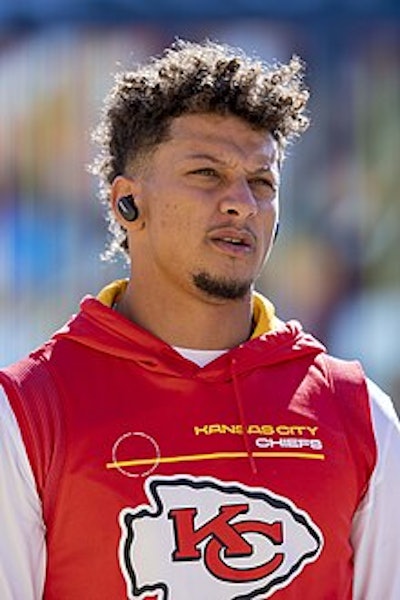 Patrick Mahomes. Image courtesy of All Pro Reels/Wikipedia.