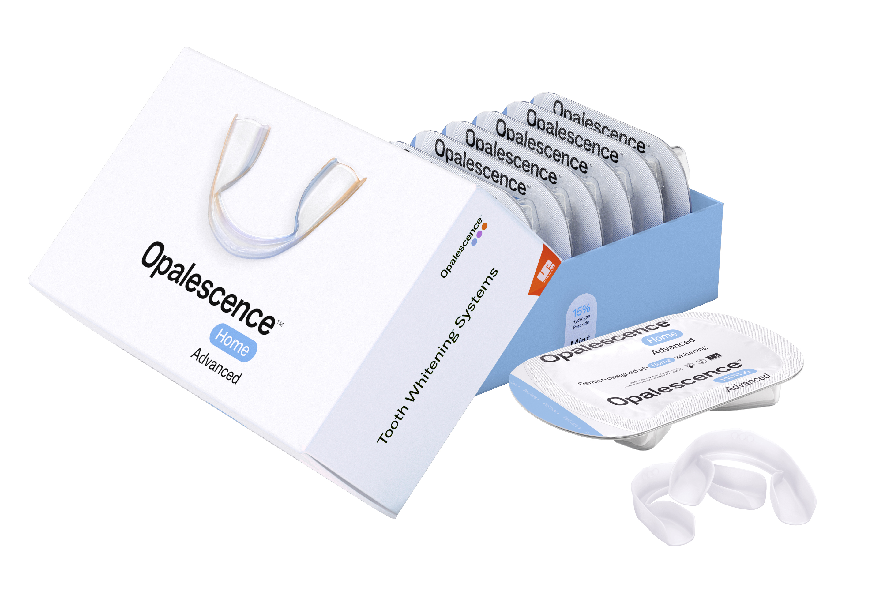 Opalescence Home Advanced teeth whitening trays. Image courtesy of Ultradent Products Inc.