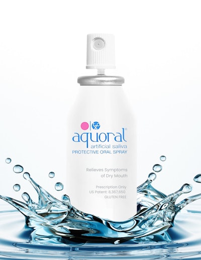 Aquaoral protective oral spray. Image courtesy of K Pharmaceuticals.