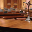 Justice Scales Courtroom