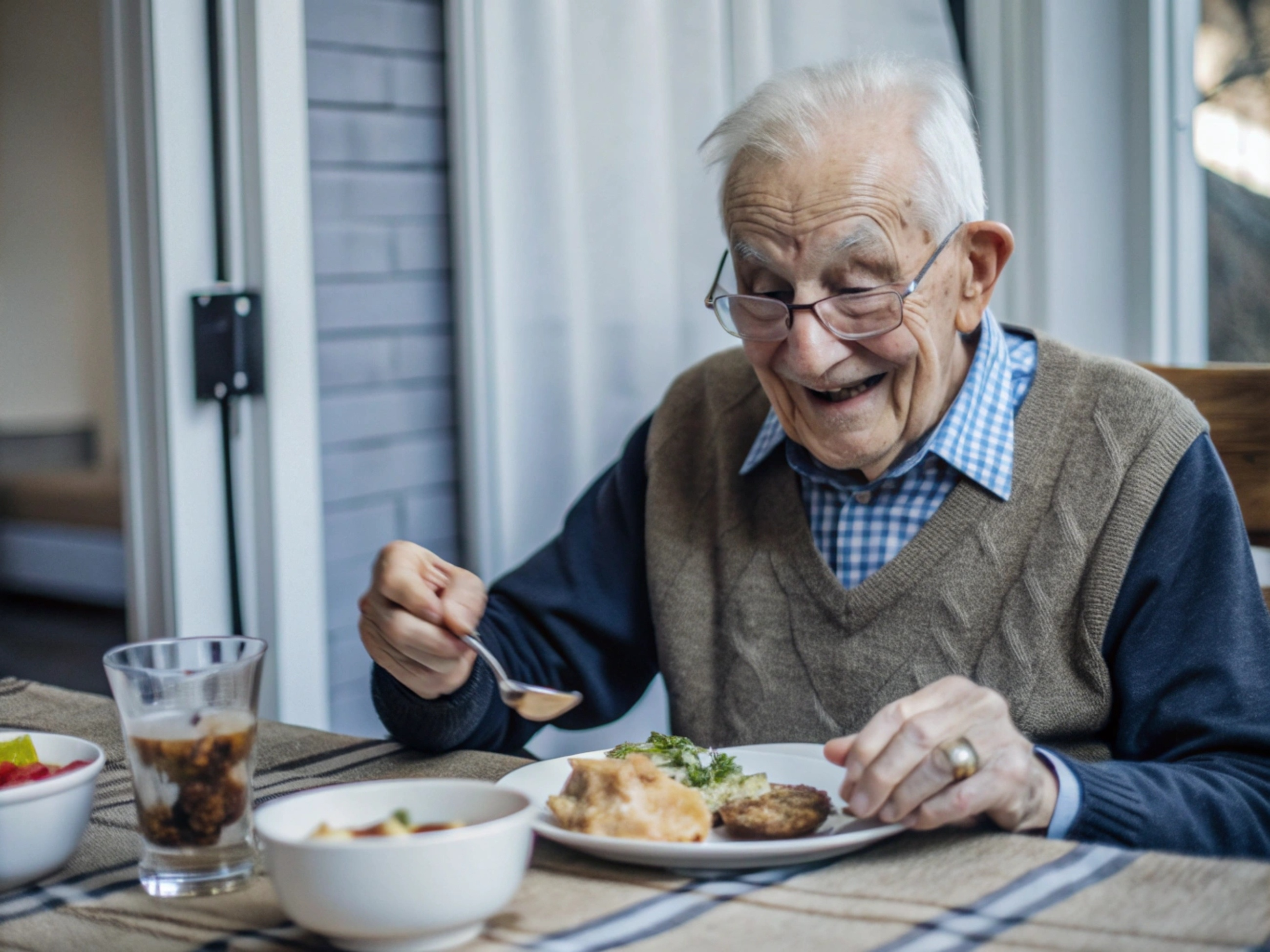 Older Man Eating Svetlana