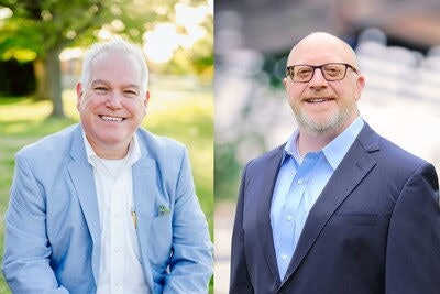 Christopher Blann, right, and Ed Dallwein, left. Image courtesy of Positve Impact Dental.