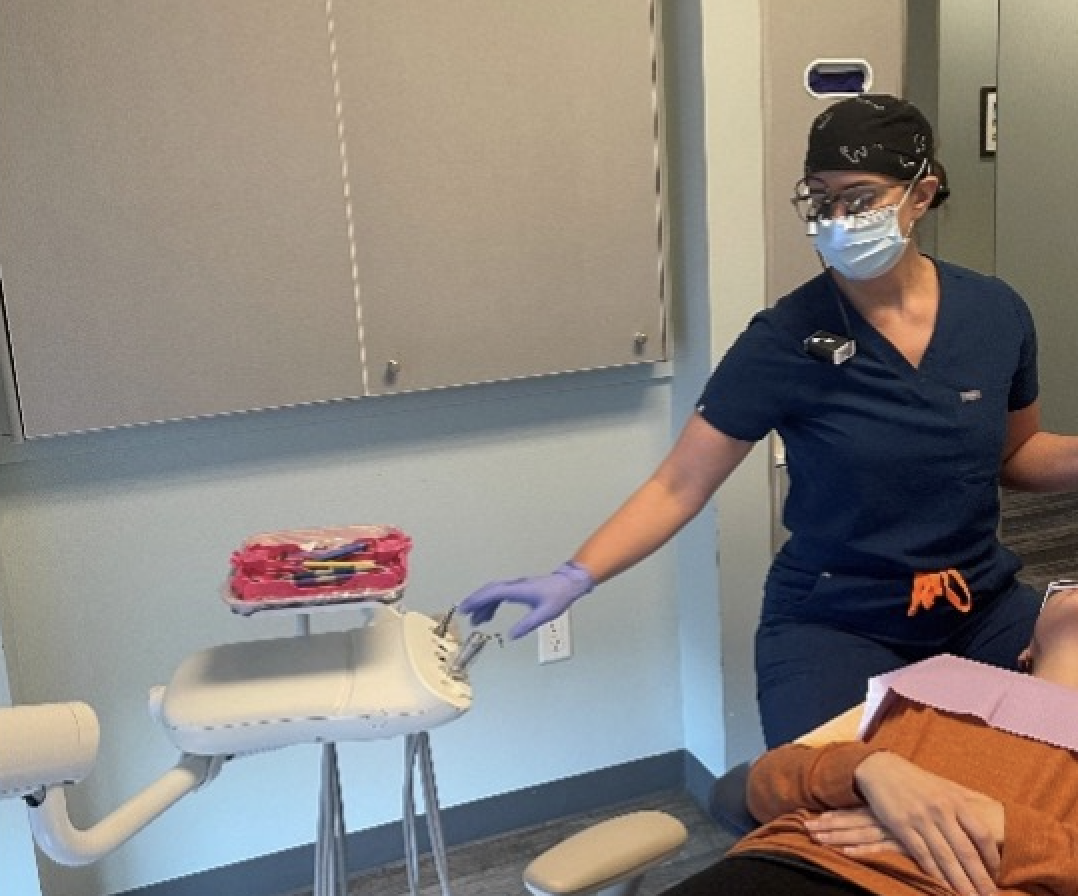 Tray setup and positioning can be key to reducing chronic muscle strain in dental professionals.