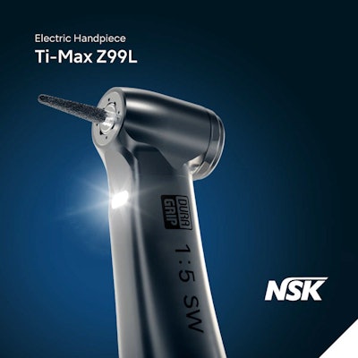 The NSK Ti-Max Z99L electric handpiece. Image courtesy of NSK America Corp.