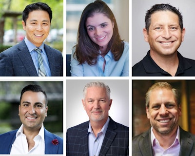 Top row left to right: Dr. Samson Liu, Emma Cifuentes, and Steve Bilt. Bottom row left to right: Dr. Yahya Mansour, Dale Hockel, and Mick Janness.