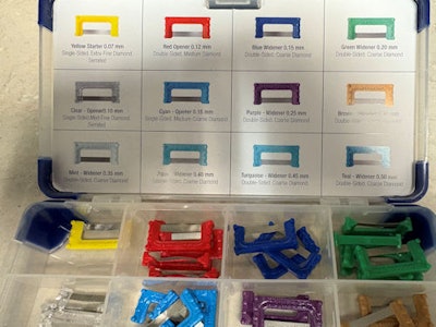 Figure 6: The rainbow set is arranged in a way to maximize precision in achieving the exact IPR distance specified by the clear aligner plan.