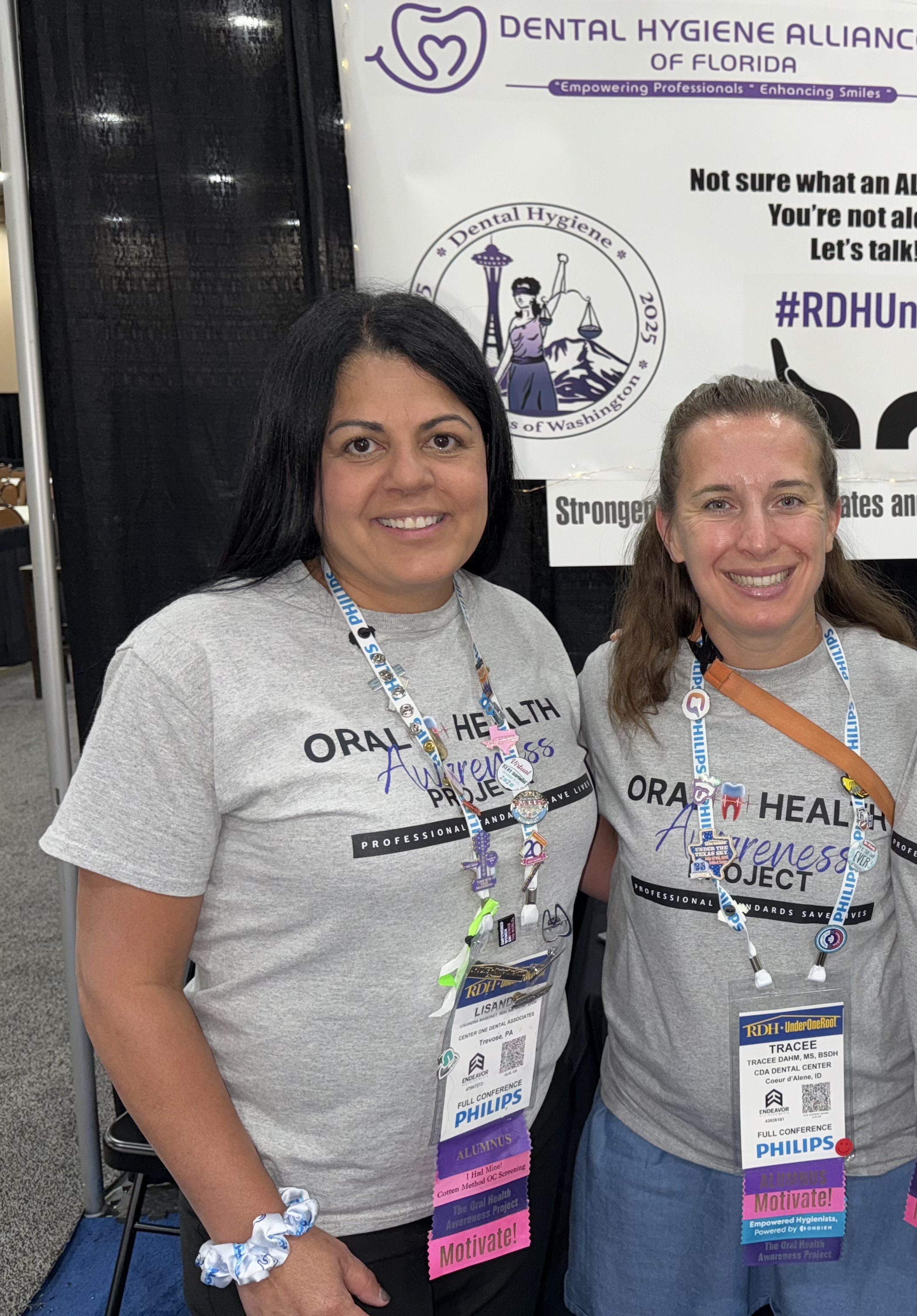 Lisandra Maisonet, RDH, (left) and Tracee Dahm, MS, RDH (right).