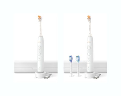 The Philips Sonicare 6300 (pictured left) and 7400 (pictured right) electric toothbrushes.