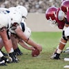 Football Players Scrimmage