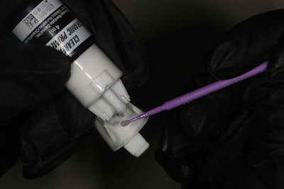Figure 9: Application of Clearfil Ceramic Primer Plus.