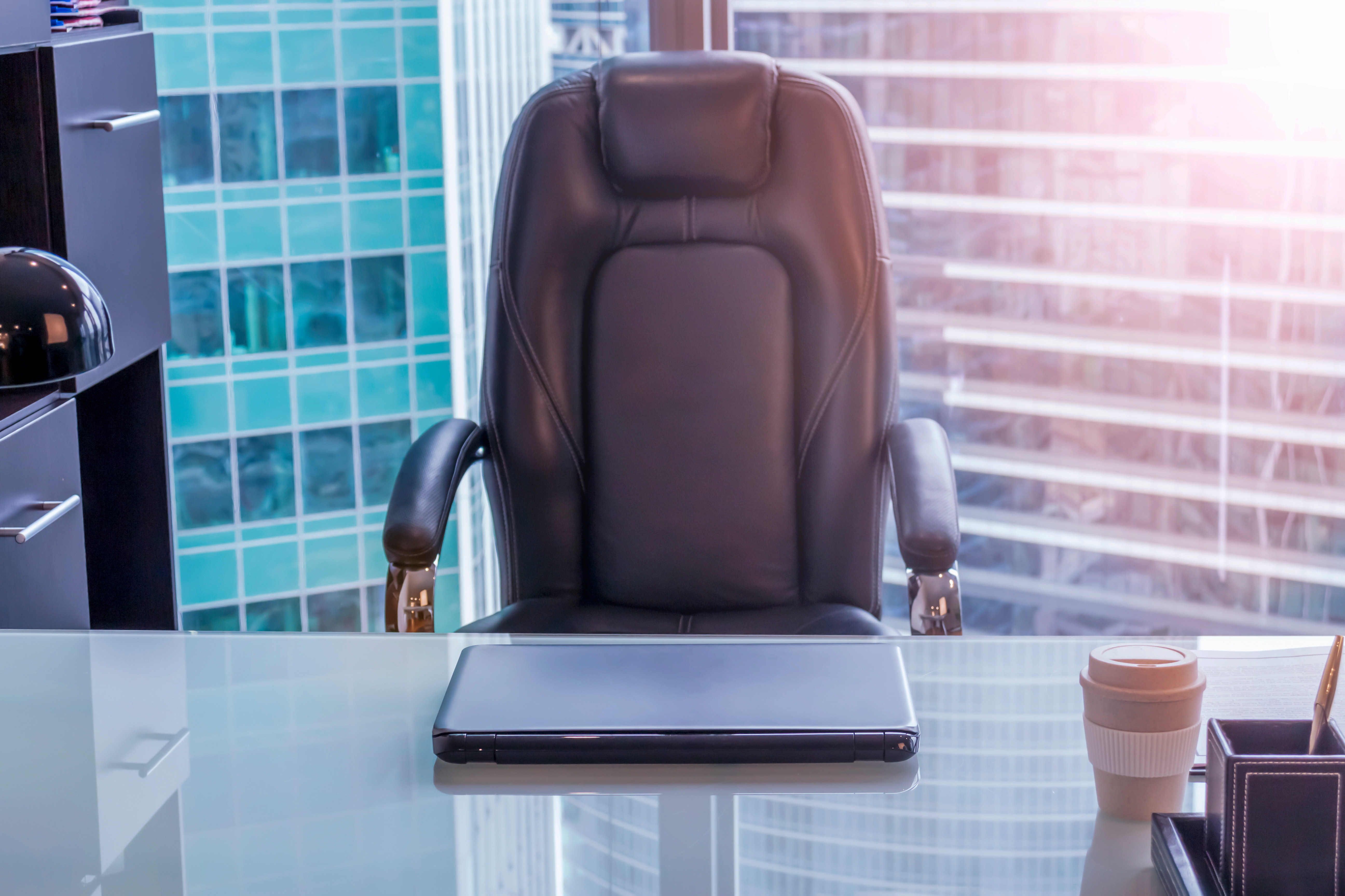 Empty Chair Exec Skyscrapers