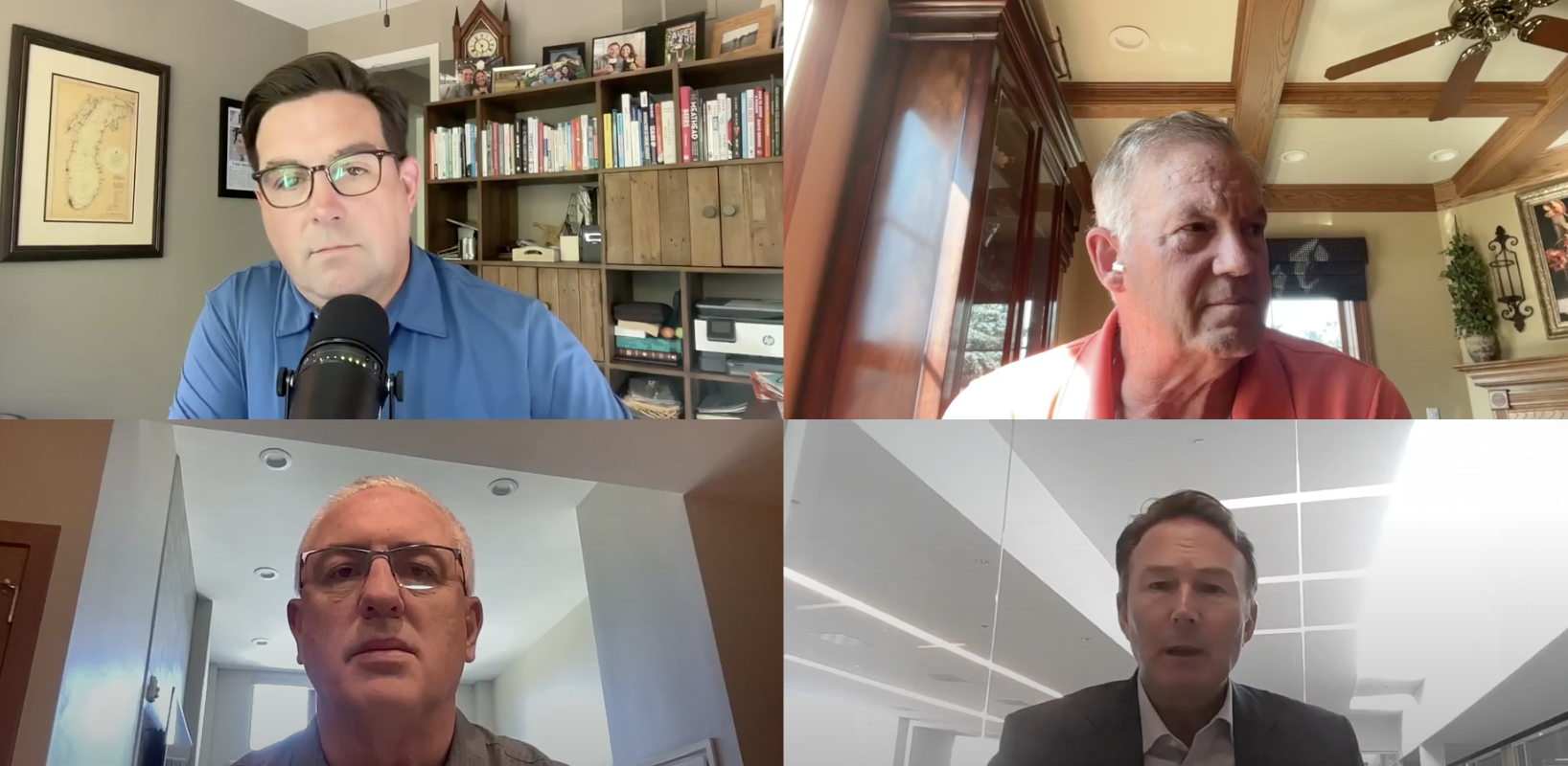 Clockwise from top left to bottom right: Dr. Barrett Straub, Dave Steck, Joe Talanges, and Kevin Henry.