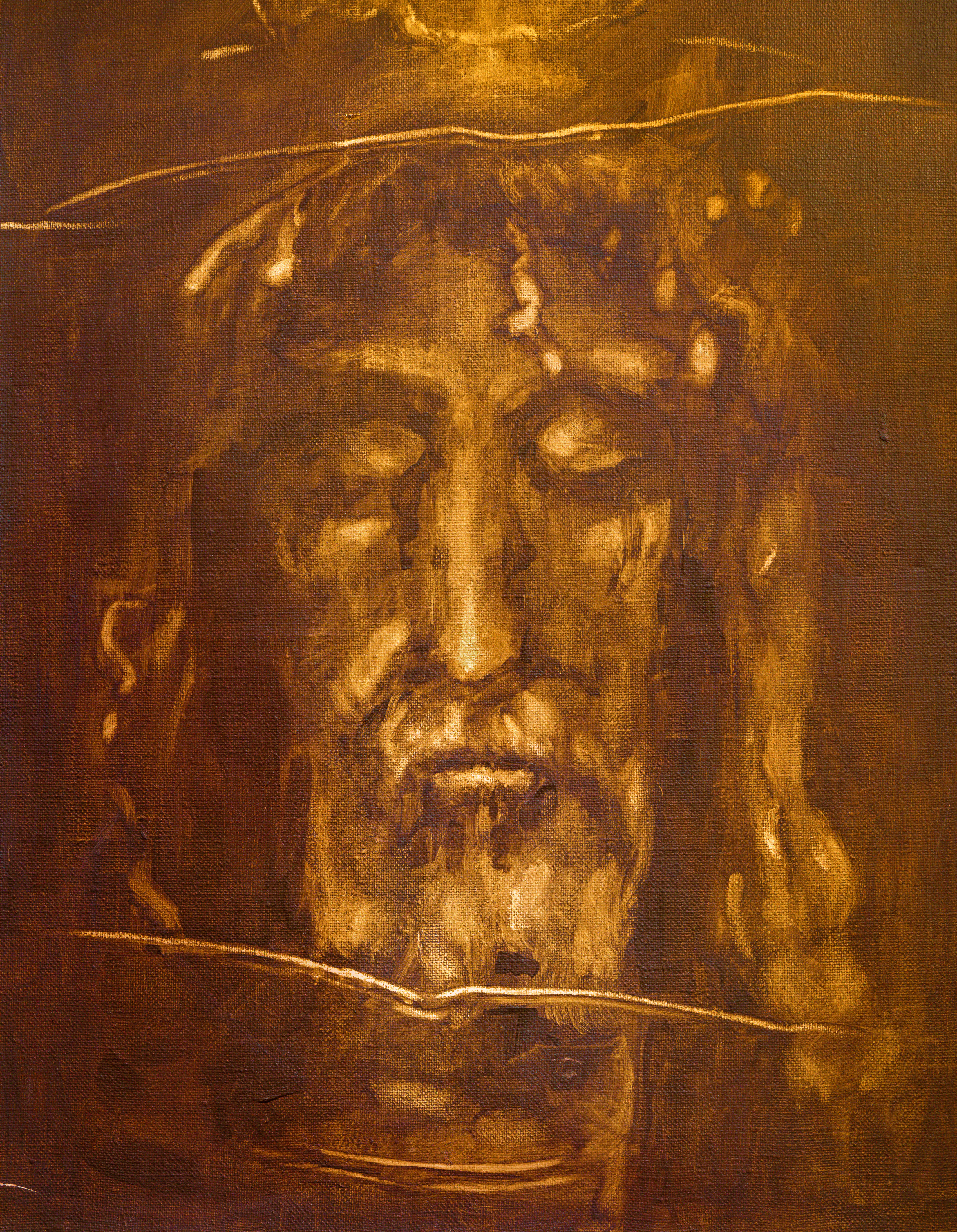 Shroud Turin Painting Ren&aacute;ta Sedm&aacute;kov&aacute;