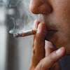 Cigarette Smoker Closeup