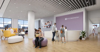Rendering of pediatric expansion of NYU Dentistry Oral Health Center for People with Disabilities.