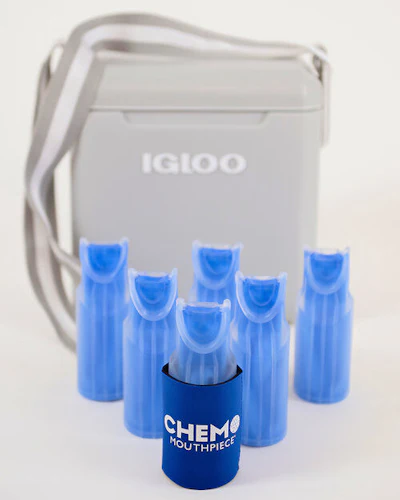 The Chemo Mouthpiece oral cooling device is FDA 510(k) cleared and intended to cool the oral mucosa to reduce the incidence and severity of chemotherapy-induced oral mucositis in adult patients.