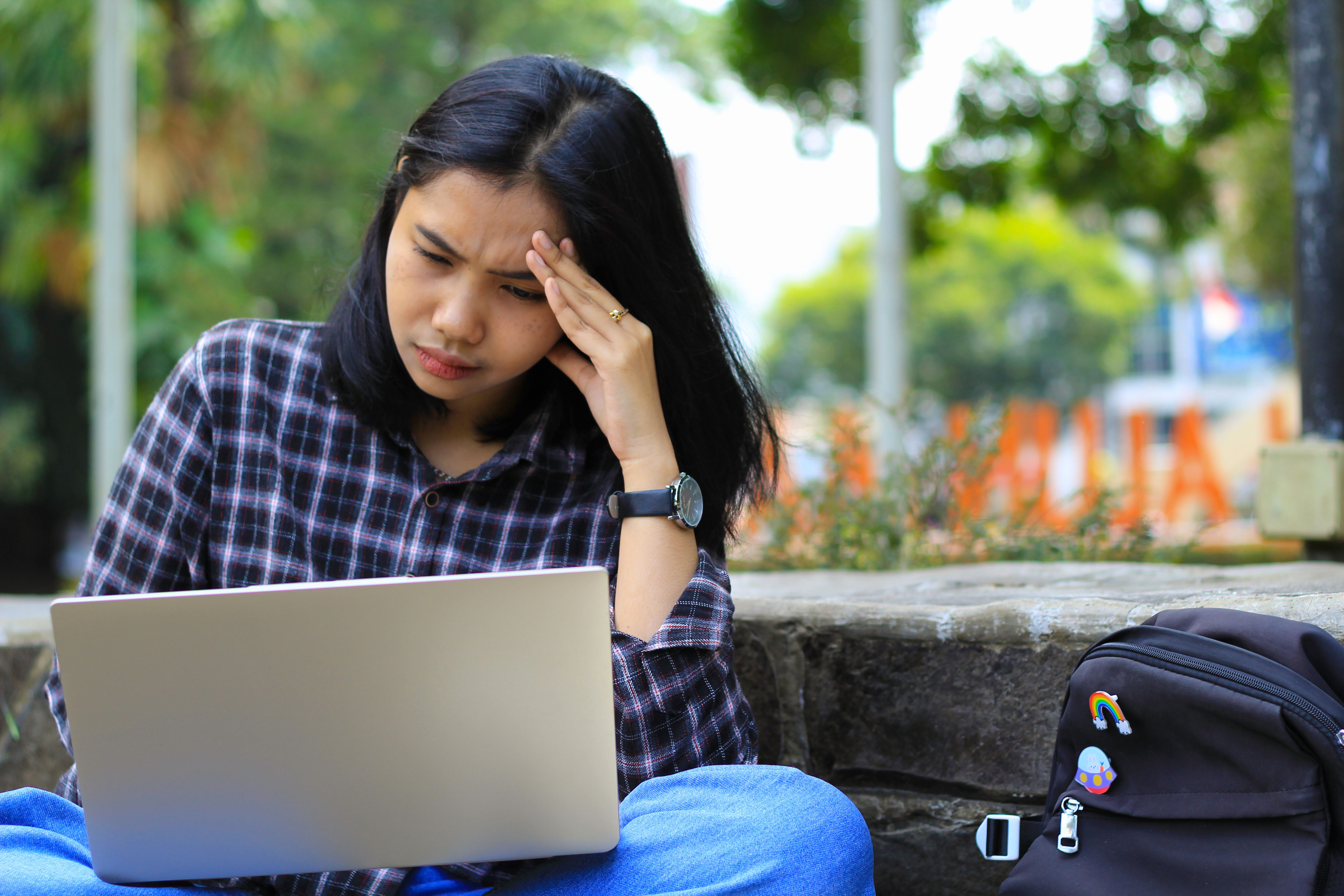 Female University Student Laptop M Alfan Setyawan