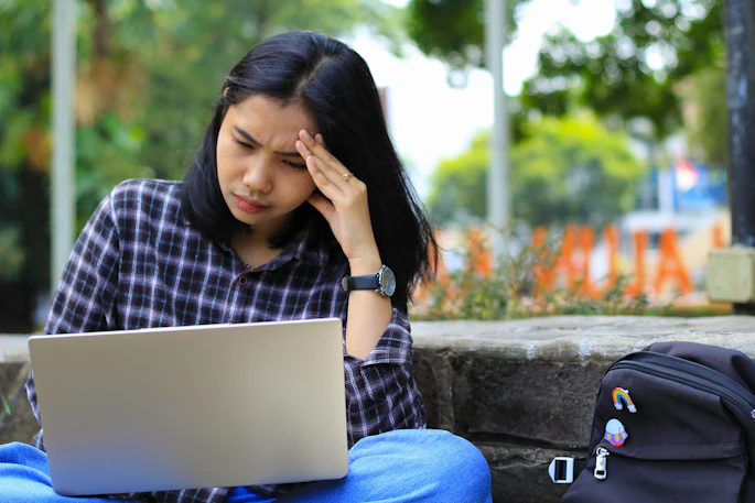 Female University Student Laptop M Alfan Setyawan