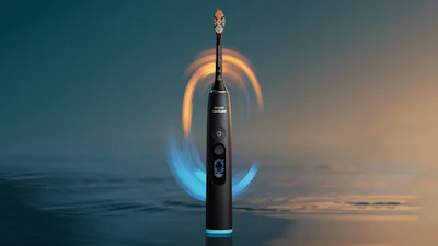 The Philips Philips Sonicare Next-Generation DiamondClean 9900 Prestige electric toothbrush.