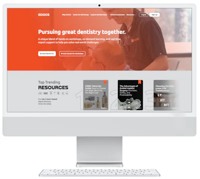 CDOCS' redesigned website.
