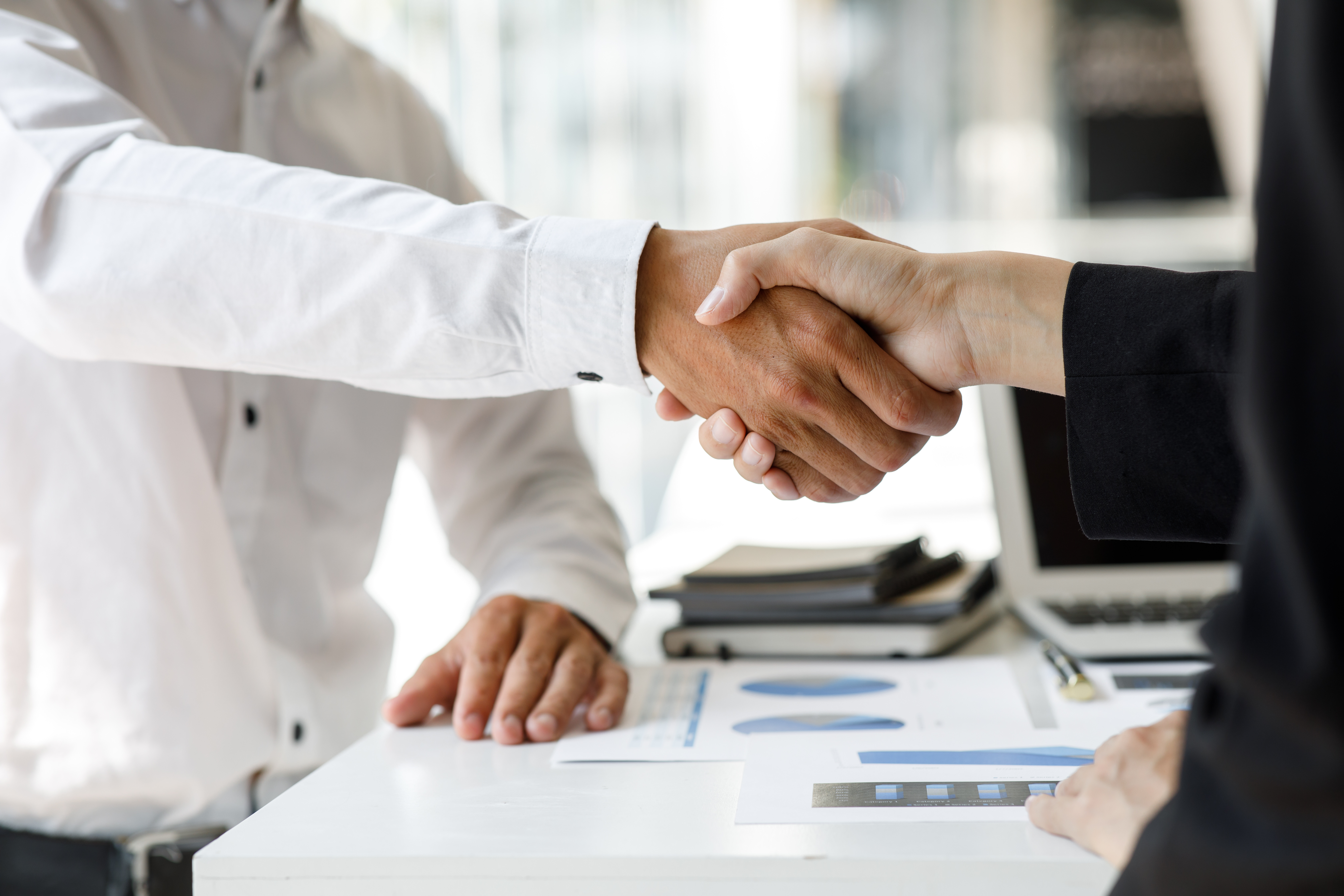 Business Handshake Merger David