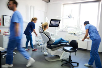 Dental Office Busy Staff