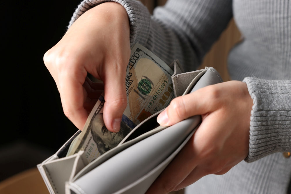 Woman Bills Purse Shutterstock New Africa